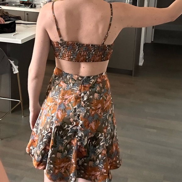 12th Tribe Satin Mini cut out artsy dress - Picture 5 of 11